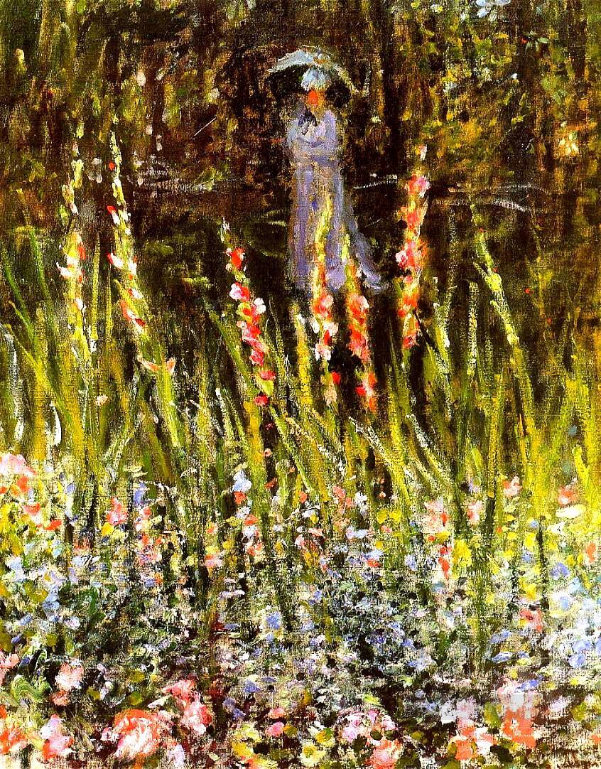 The Garden Gladioli Claude Monet Impressionism Flowers Oil Paintings